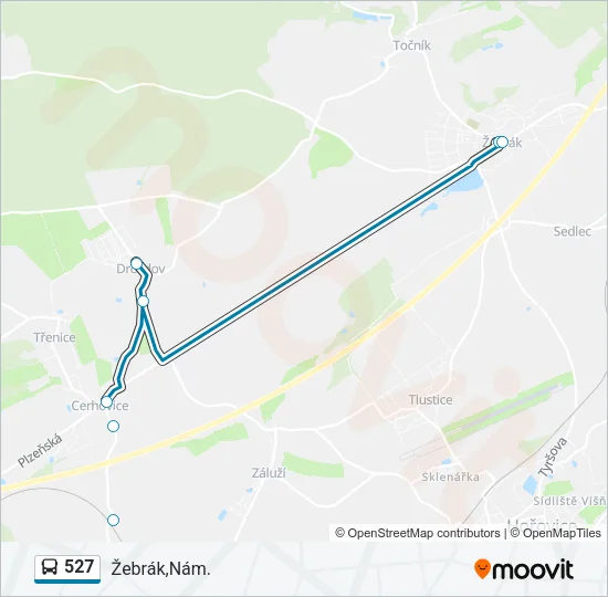 527 Bus Line Map