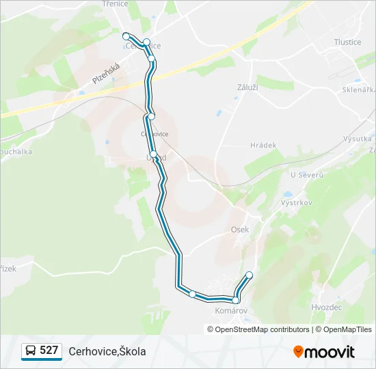 527 Bus Line Map