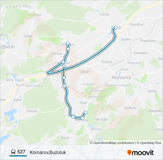 527 Bus Line Map