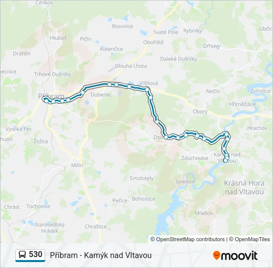 Автобус 530: карта маршрута