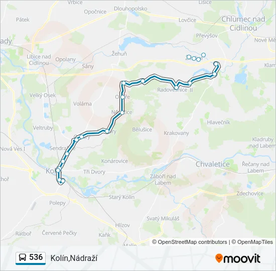536 Bus Line Map