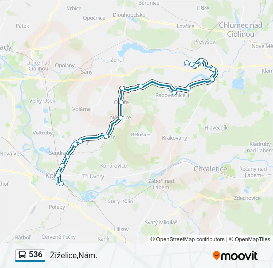536 Bus Line Map