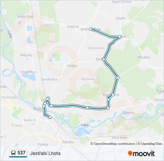Автобус 537: карта маршрута