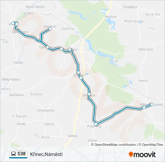 538 Bus Line Map