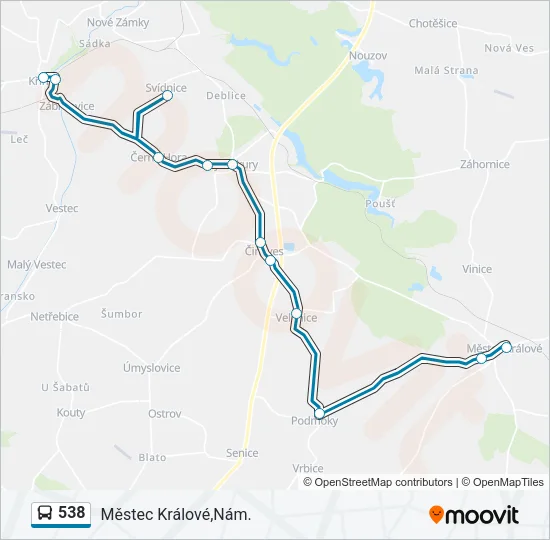 538 Bus Line Map