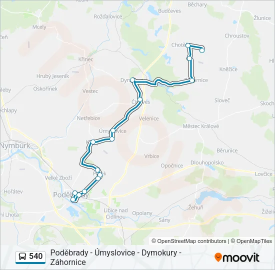 540 Bus Line Map