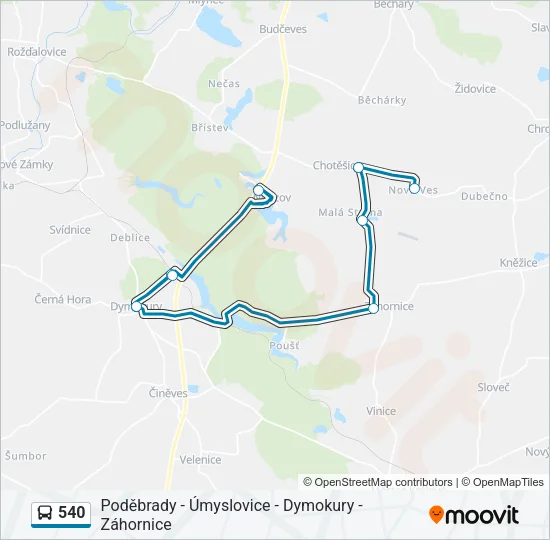 540 Bus Line Map