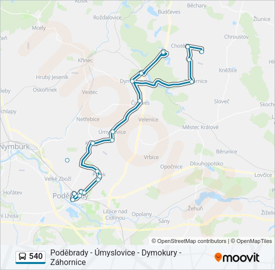 Автобус 540: карта маршрута