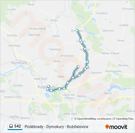 542 Bus Line Map