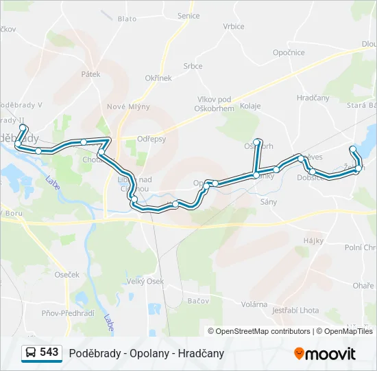 543 Bus Line Map