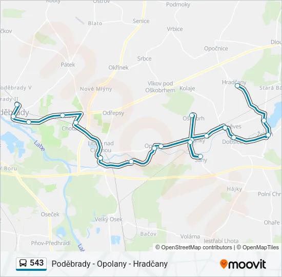 543 Bus Line Map