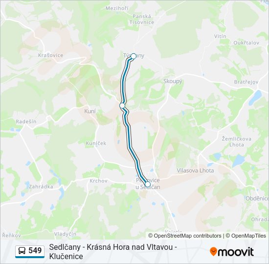 Автобус 549: карта маршрута