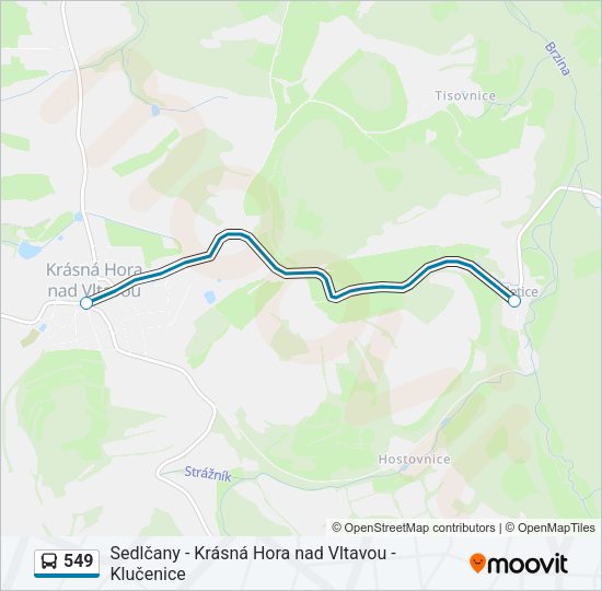 549 Bus Line Map