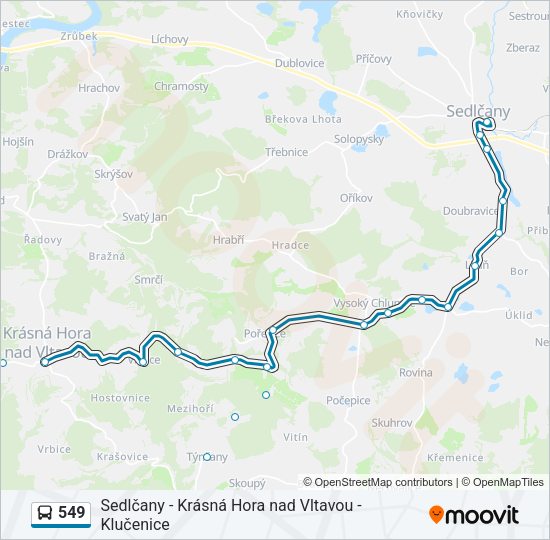 549 Bus Line Map
