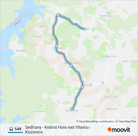 549 Bus Line Map