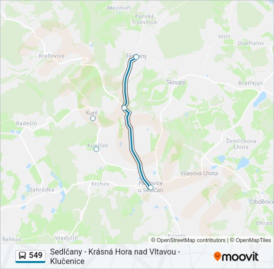 549 Bus Line Map