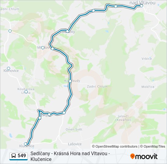 549 Bus Line Map