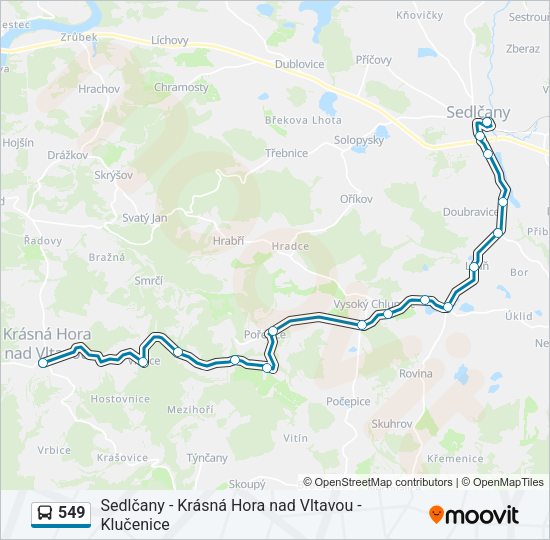 549 Bus Line Map