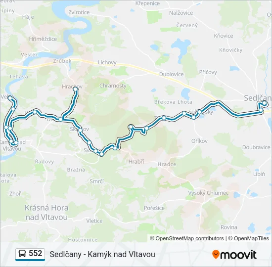 552 Bus Line Map