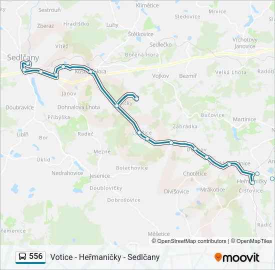 556 Bus Line Map