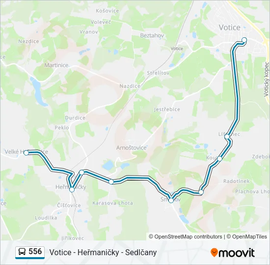 556 Bus Line Map