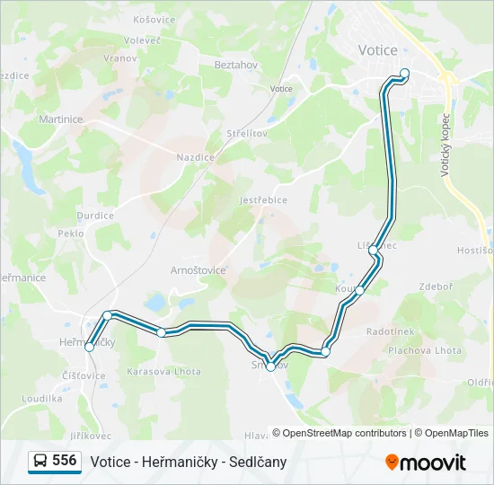 556 Bus Line Map