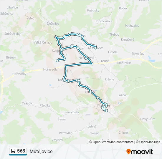 563 Bus Line Map