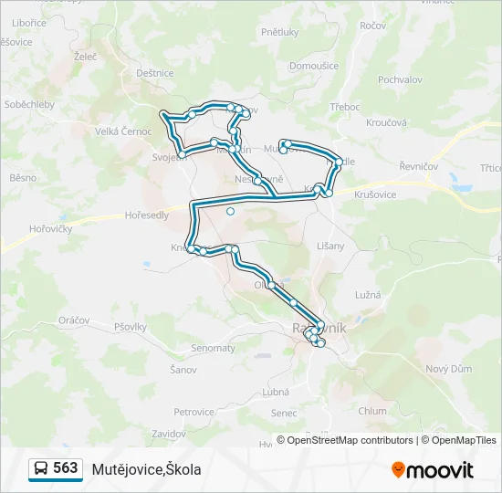 Автобус 563: карта маршрута