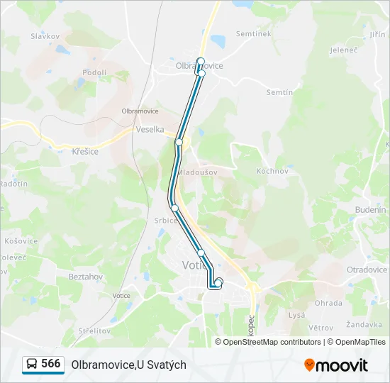 566 Bus Line Map