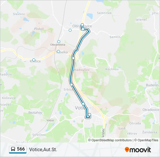 566 Bus Line Map