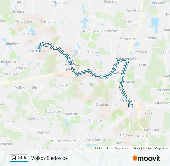 566 Bus Line Map