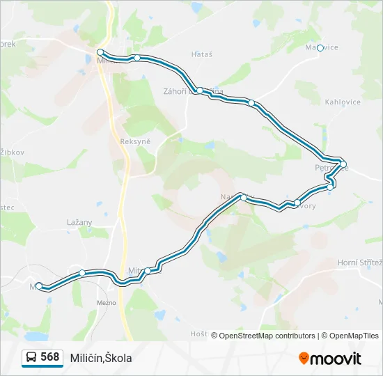 Автобус 568: карта маршрута