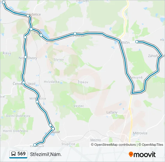 569 Bus Line Map