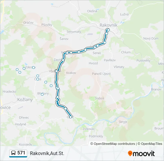 571 Bus Line Map