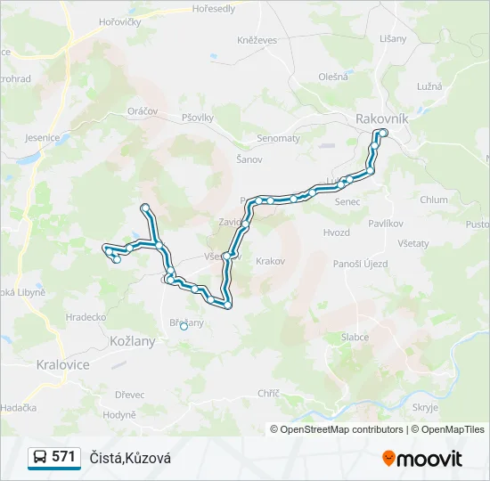 571 Bus Line Map