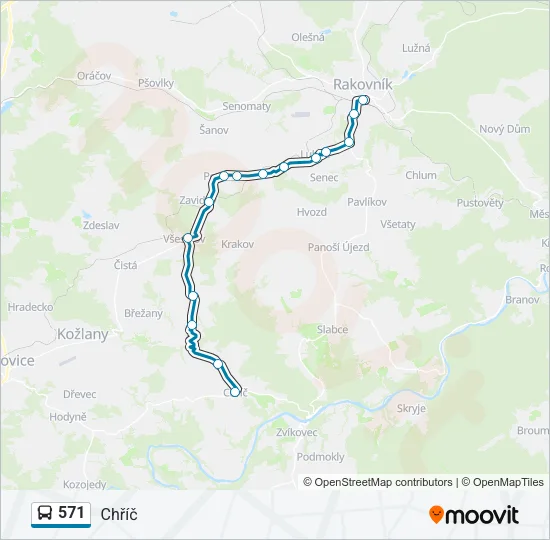571 Bus Line Map