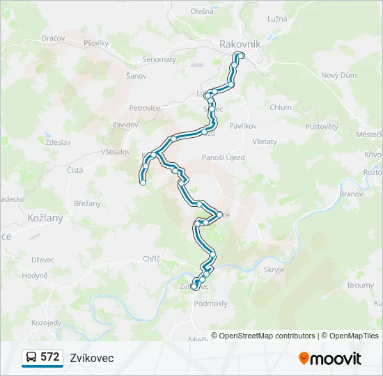 572 Bus Line Map