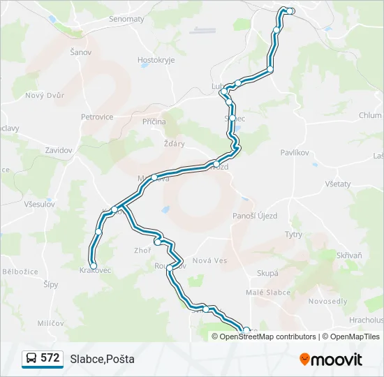 572 Bus Line Map