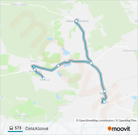 Автобус 573: карта маршрута