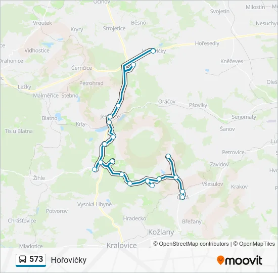 Автобус 573: карта маршрута