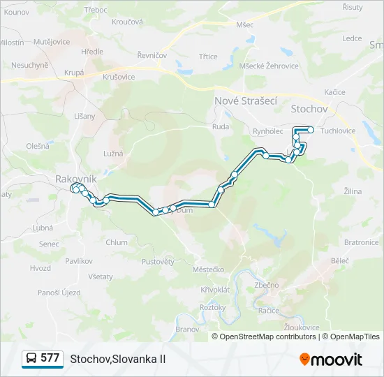 577 Bus Line Map
