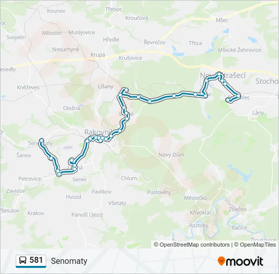 581 Bus Line Map