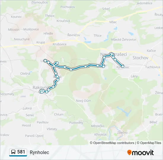 581 Bus Line Map