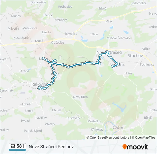 581 Bus Line Map