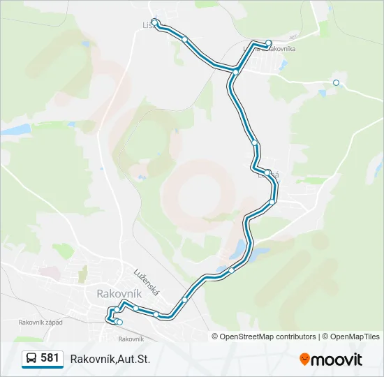 581 Bus Line Map