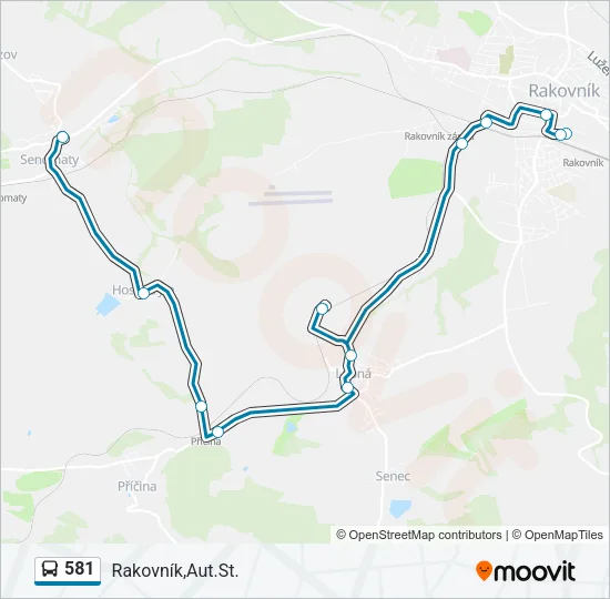 581 Bus Line Map