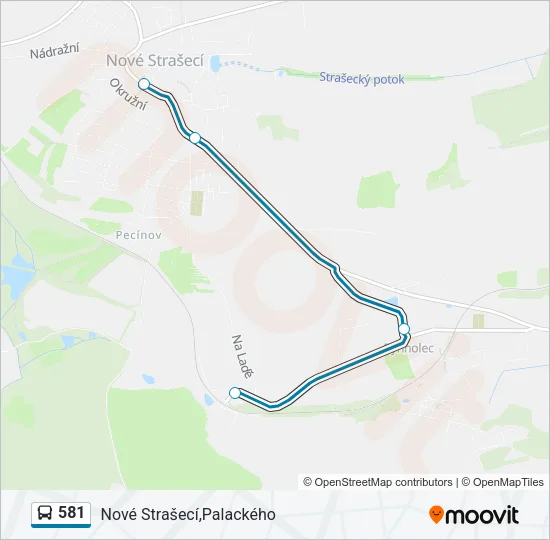581 Bus Line Map