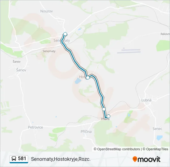 581 Bus Line Map