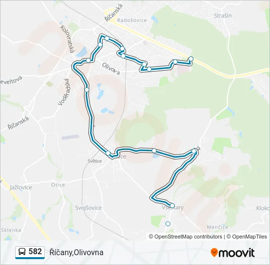 582 Bus Line Map