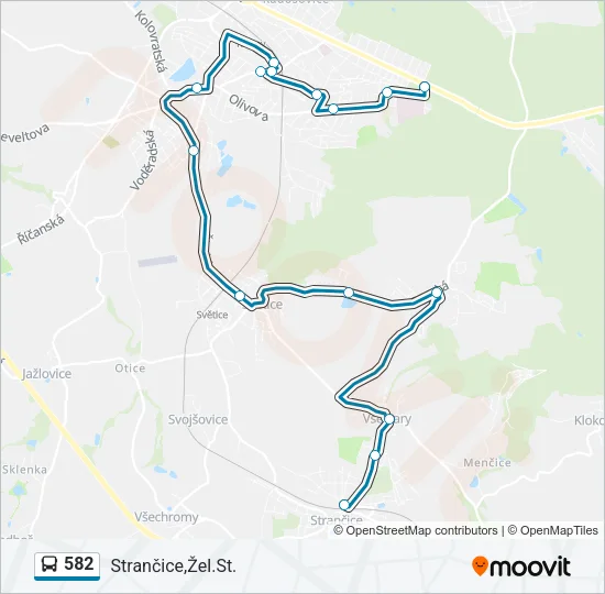 582 Bus Line Map